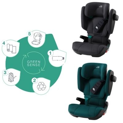 Britax-R-mer-KIDFIX-i-Size-Kindersitz-Green-Sense-recycelte-Bez-ge