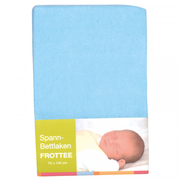 Baby-Plus Spannbettlaken Frottee 70x140 - Hellblau