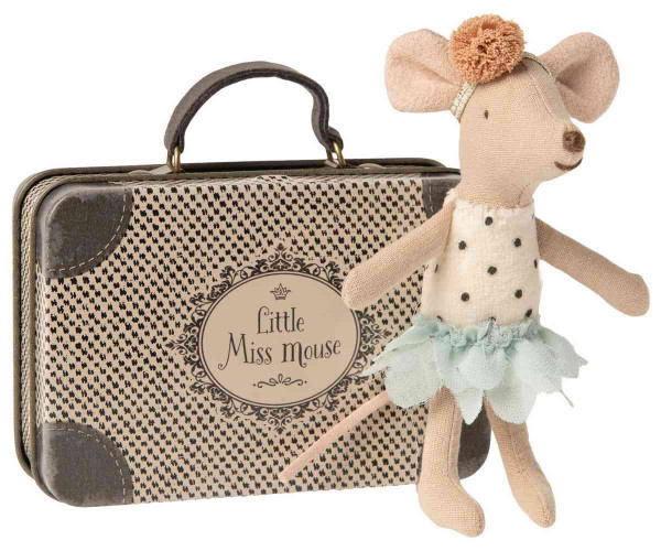 Maileg Little Miss mouse in suitcase, Little sister