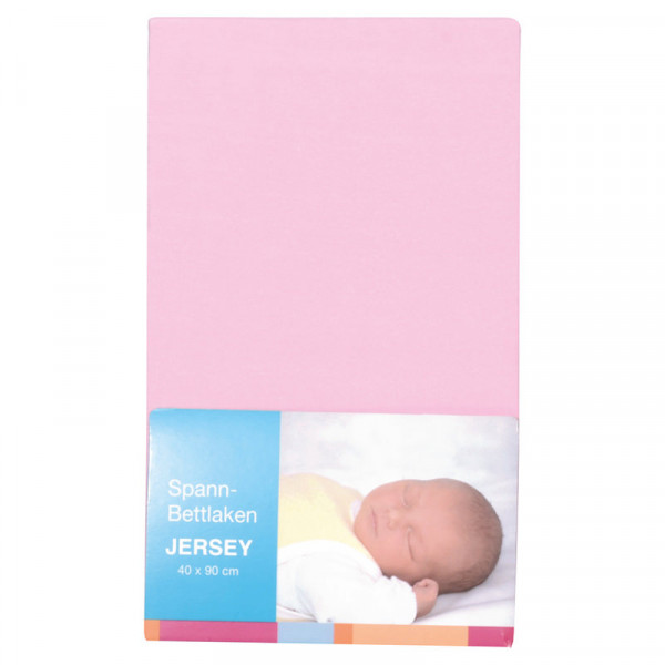 Baby-Plus Spannbettlaken Jersey 40x90 - Rosa