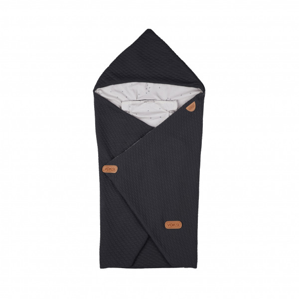 Voksi Baby Wrap Umschlagdecke Dark Grey Star