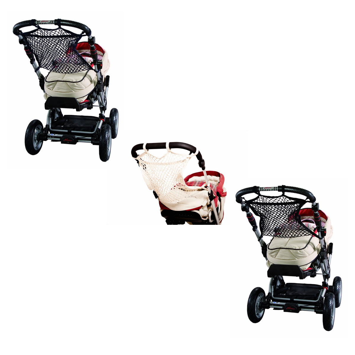SUNNY BABY Einkaufsnetz ROT Kinderwagen-Netz Kinderwagennetz Karabiner NEU 