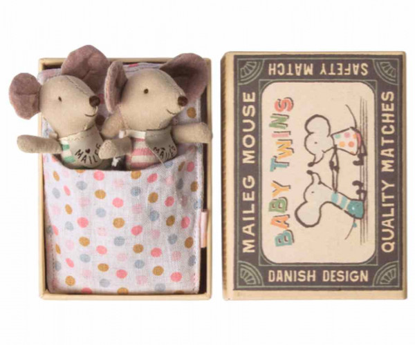 Maileg Mouse, Baby Twins in Box