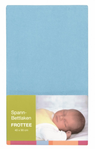 Baby-Plus Spannbettlaken Frottee 40x90 - Hellblau