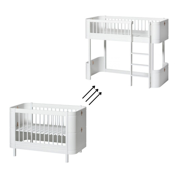 Oliver Furniture extension set Mini+ Basic to low loft bed white