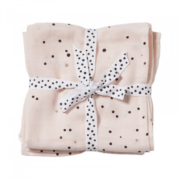 Done by Deer Wickelntücher 2er Pack, Dreamy dots - Powder