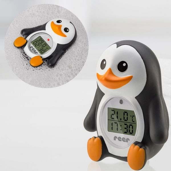 Reer 24041 My Happy Pingu 2in1 digitales Badethermometer 