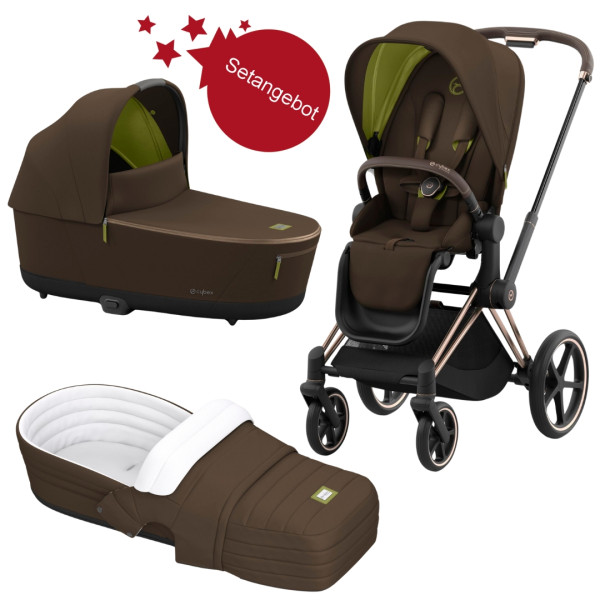 Cybex Priam 4 set offer 2023 Khaki Green with Lite Cot