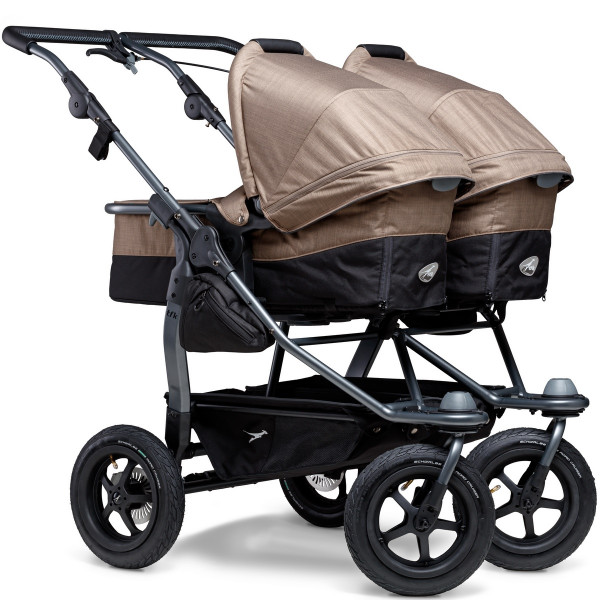 TFK Duo Kombi Kinderwagen mit Luftrad-Set- Braun