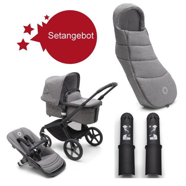 Bugaboo Fox 5 set including footmuff and height adapters