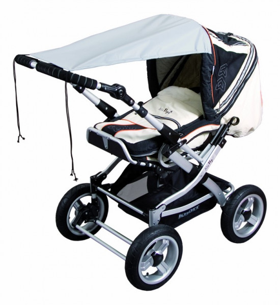 Das Universal-Sonnensegel, passend für alle gängigen Kinder- und Sportwagen, von Sunny Baby hat einen hohen UV-Schutz (UPF 50+) und verfügt über viele Verstellmöglichkeiten.
